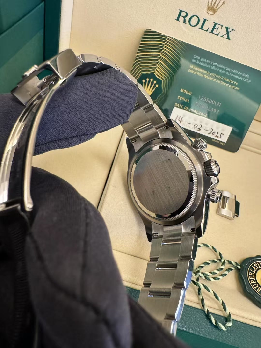 2025 Like New Rolex - 126500LN-0001 Cosmograph Daytona Stainless Steel - Cerachrom / White / Oyster