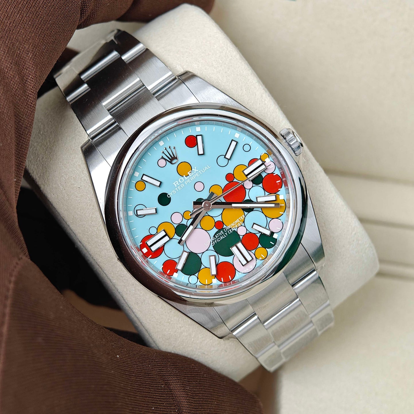 2025 Brand New Rolex - 124300-0008 Oyster Perpetual 41 Stainless Steel / Turquoise Celebration