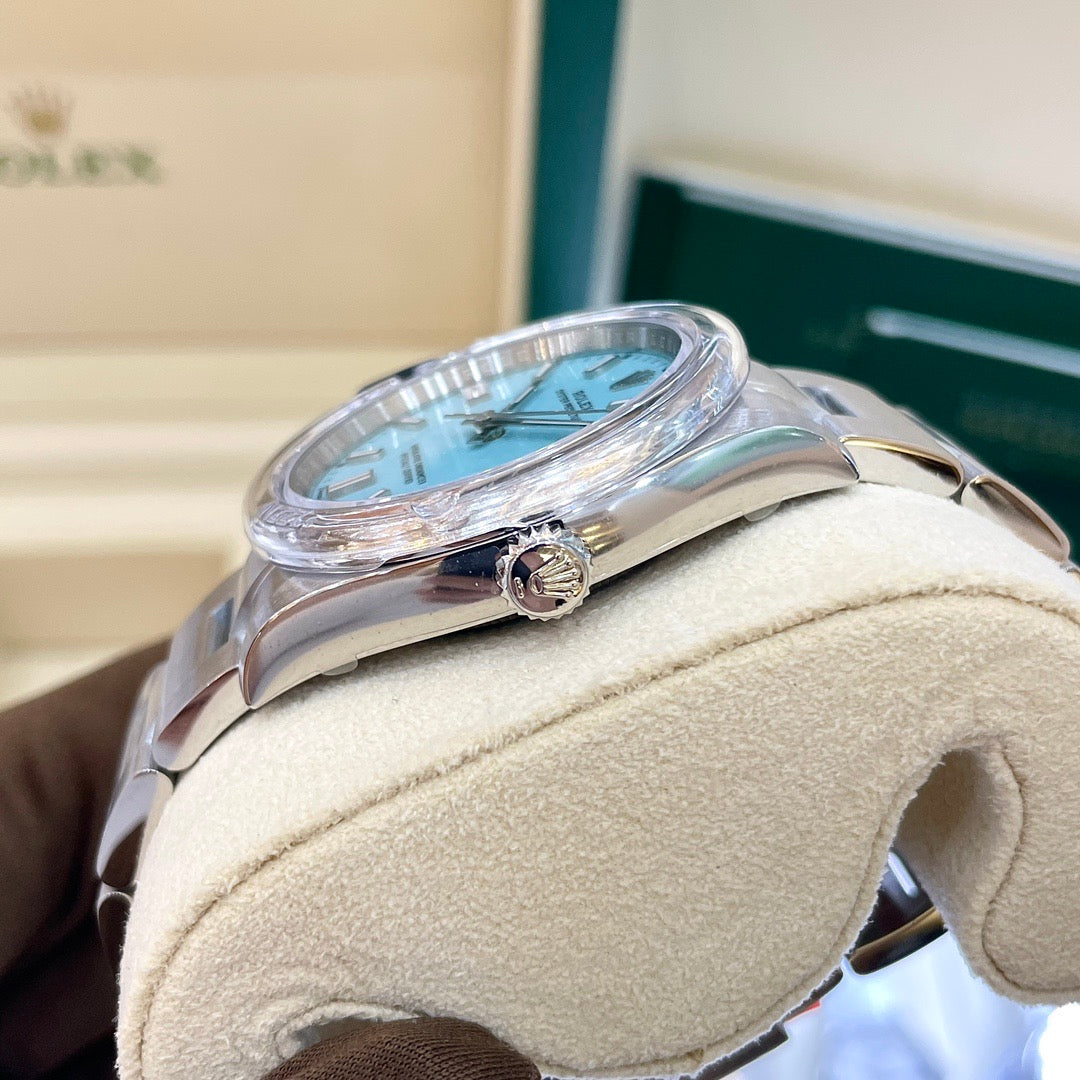 2022 Pre-owned Rolex - 124300-0006 Oyster Perpetual 41 Stainless Steel / Turquoise