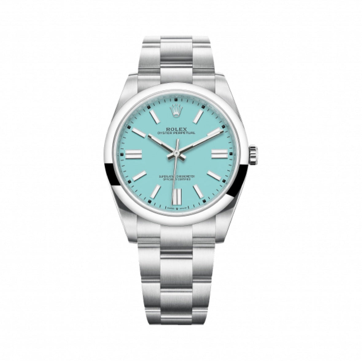 2022 Pre-owned Rolex - 124300-0006 Oyster Perpetual 41 Stainless Steel / Turquoise