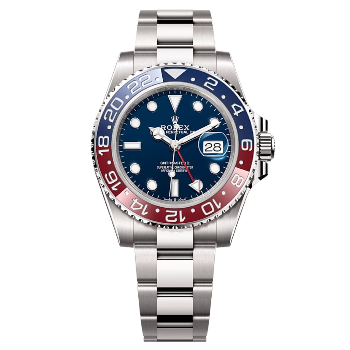 2022 New Rolex - 126719BLRO-0003 GMT-Master II White Gold / BLRO / Blue