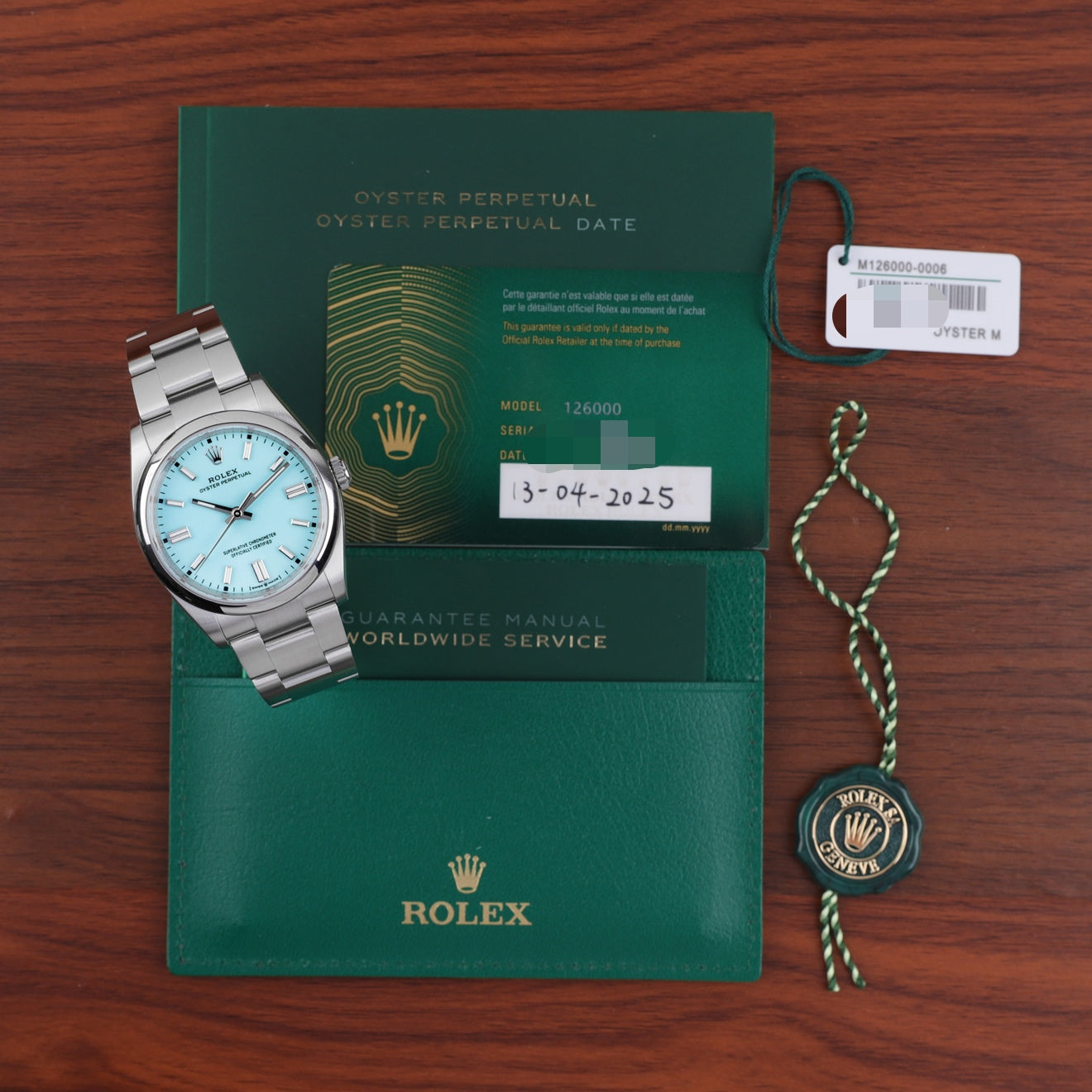 2025 Brand New Rolex - 126000-0006 Oyster Perpetual 36 Stainless Steel / Turquoise