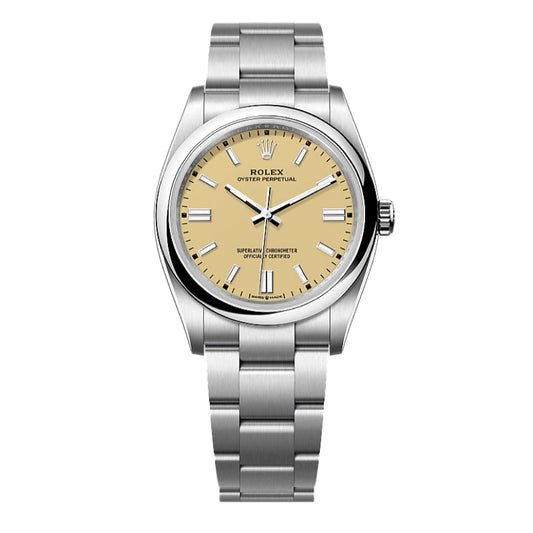 2025 Brand New Rolex - 126000-0012 Oyster Perpetual 36 Stainless Steel / Beige