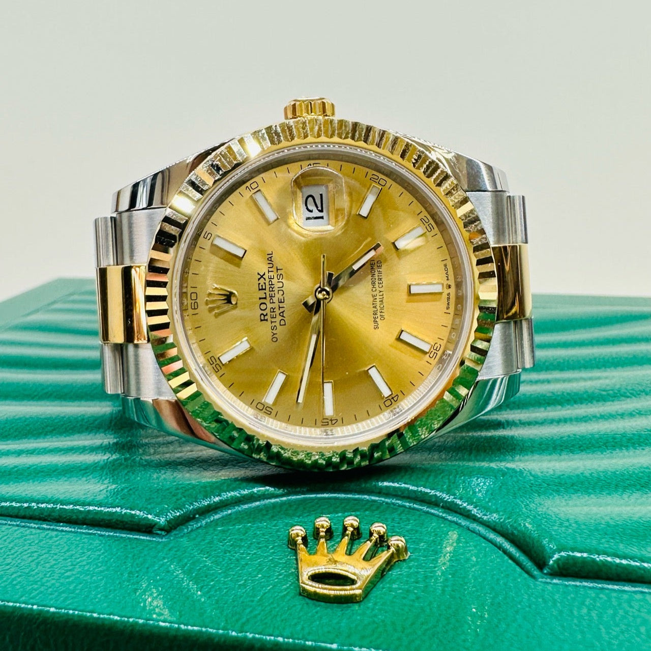2025 Brand New Rolex - 126333-0009 Datejust 41 Rolesor Yellow Fluted / Oyster / Champagne