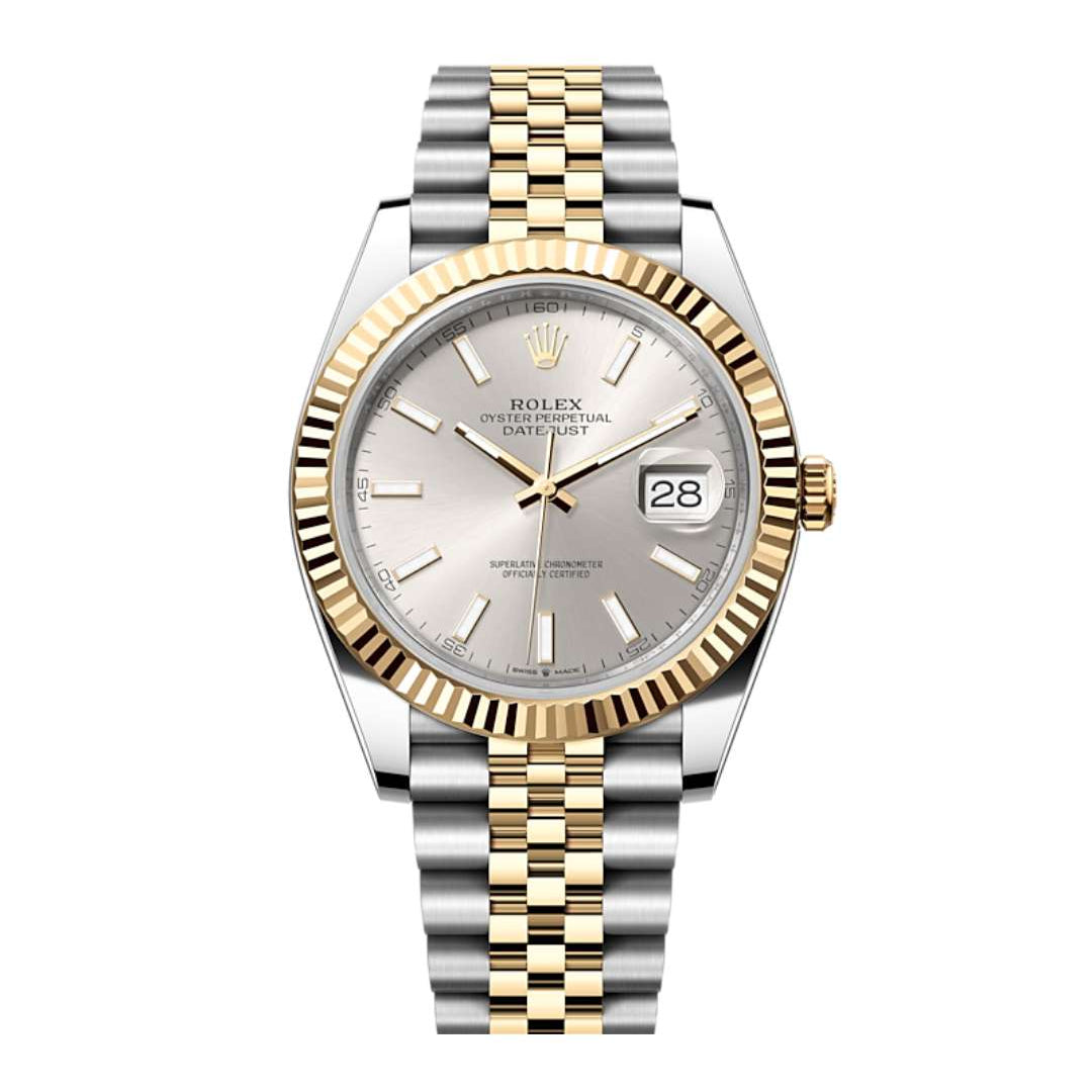 2025 Brand New Rolex - 126333-0002 Datejust 41 Rolesor Yellow Fluted / Jubilee / Silver