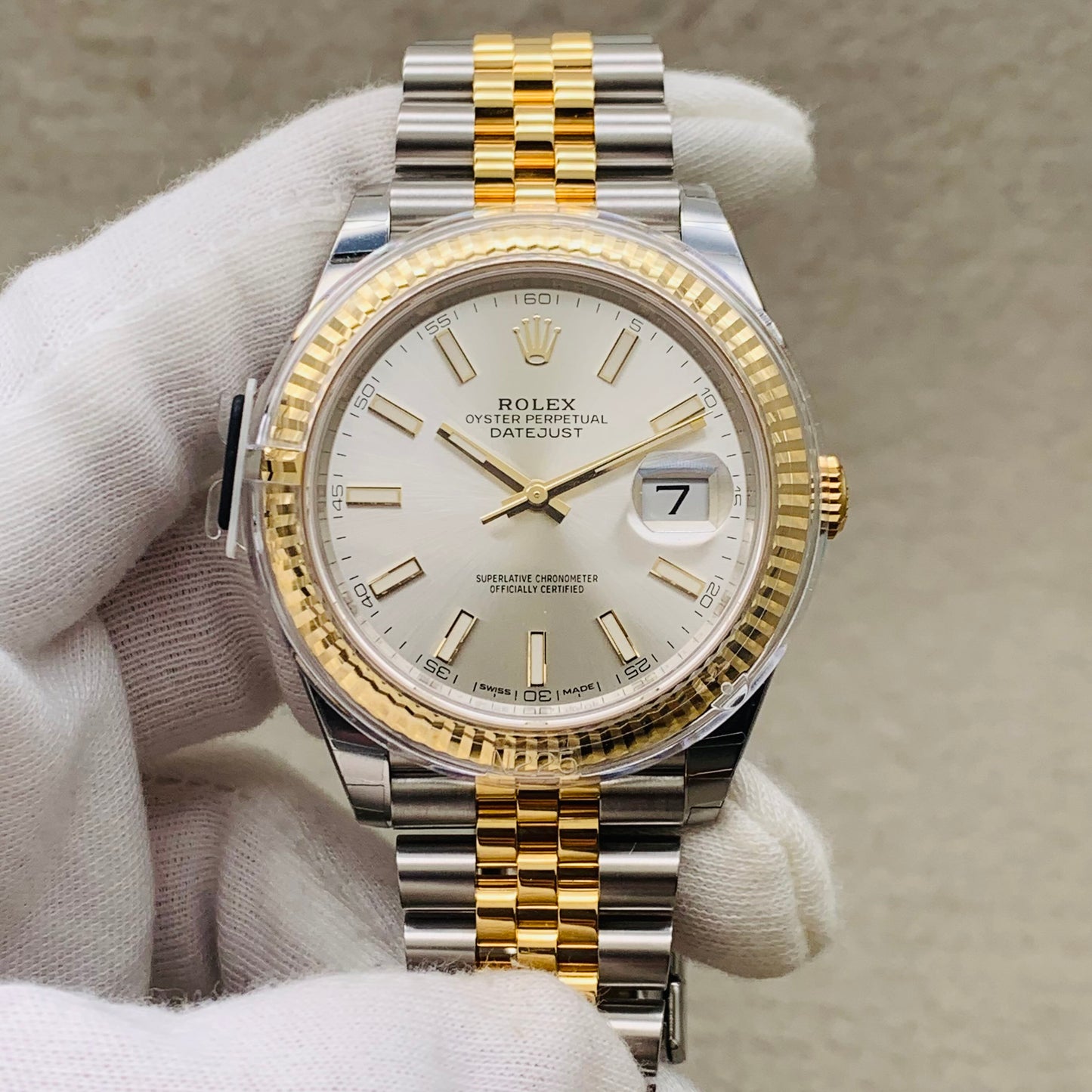 2024 Pre-owned Rolex - 126333-0016 Datejust 41 Rolesor Yellow Fluted / Jubilee / White