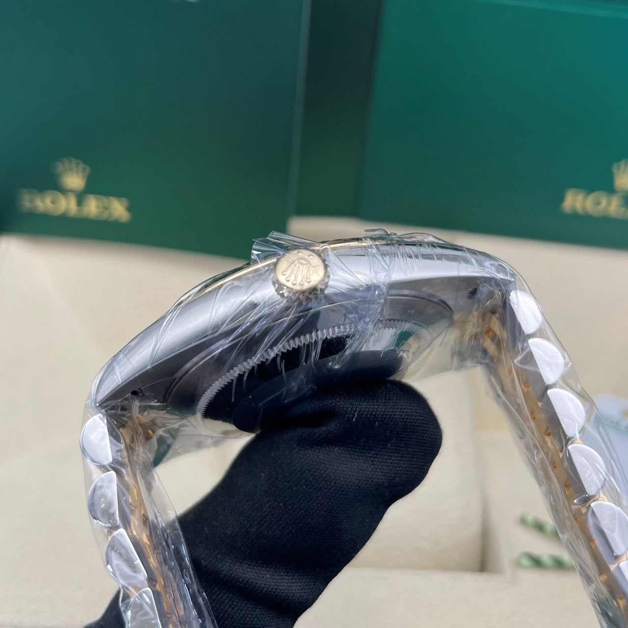2025 Brand New Rolex - 126333-0006 Datejust 41 Rolesor Yellow Fluted / Jubilee / Black - Diamond