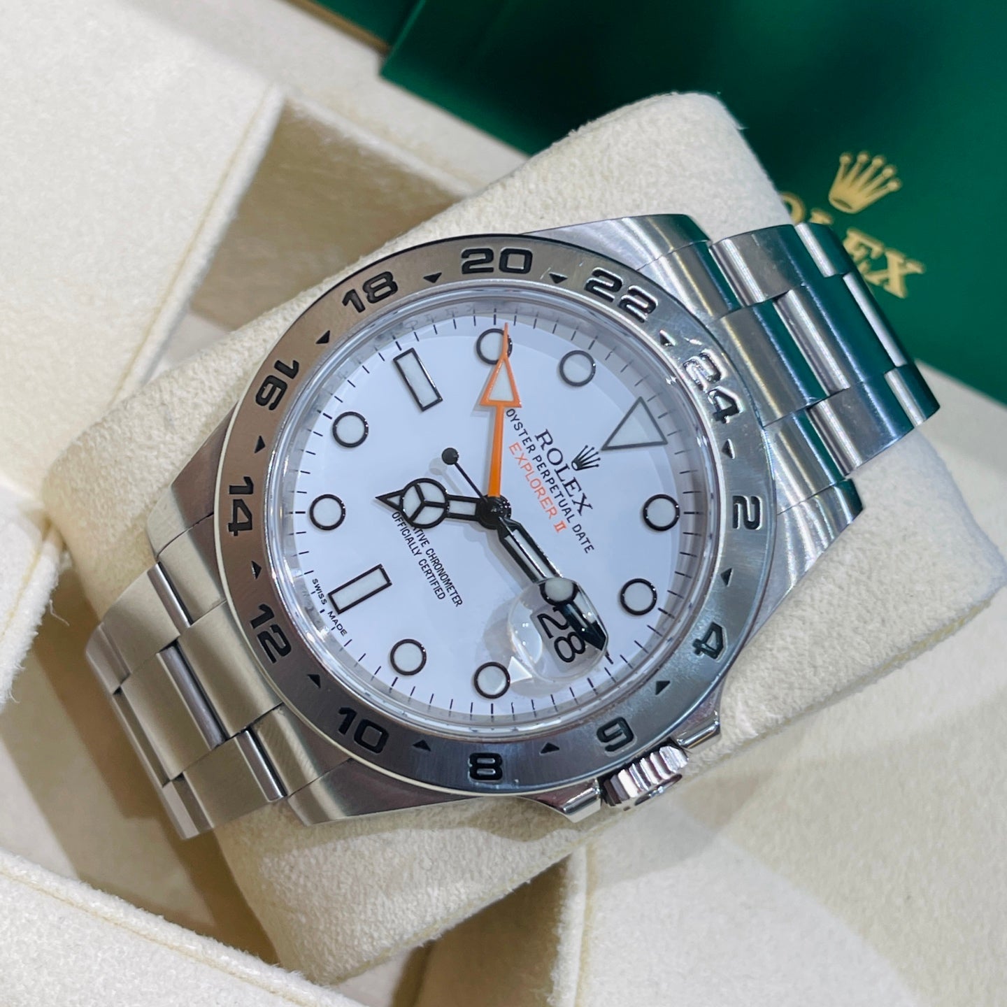 2020 Pre-owned Rolex - 216570-0001 Explorer II Stainless Steel / White