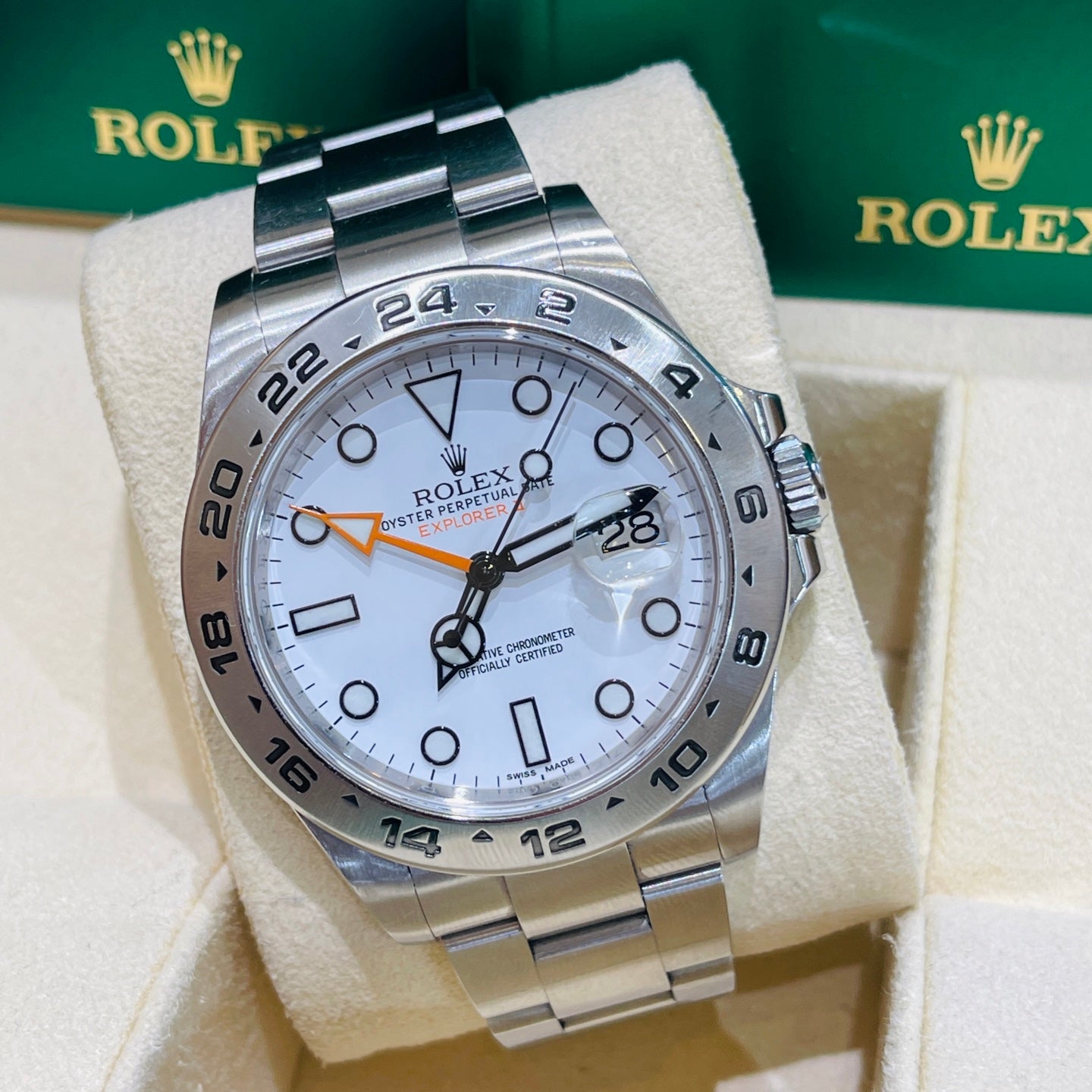 2020 Pre-owned Rolex - 216570-0001 Explorer II Stainless Steel / White