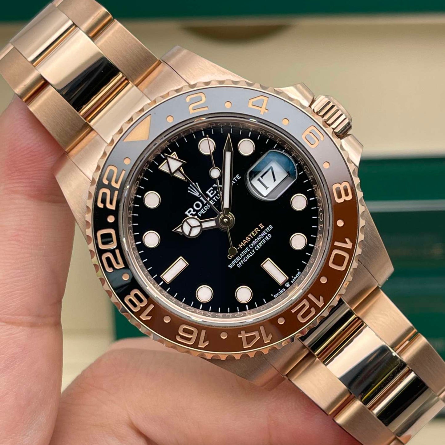 2025 Brand New Rolex - 126715CHNR-0001 GMT-Master II Everose / CHNR / Oyster