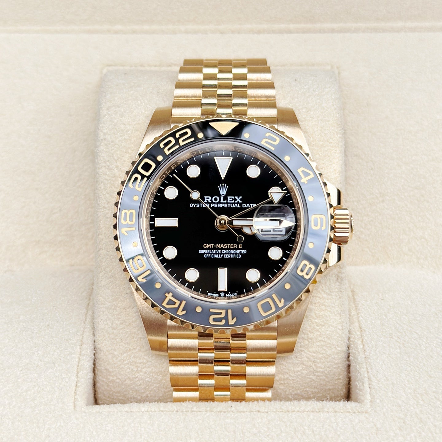 2025 Brand New Rolex - 126718GRNR-0001 GMT-Master II Yellow Gold / GRNR / Jubilee