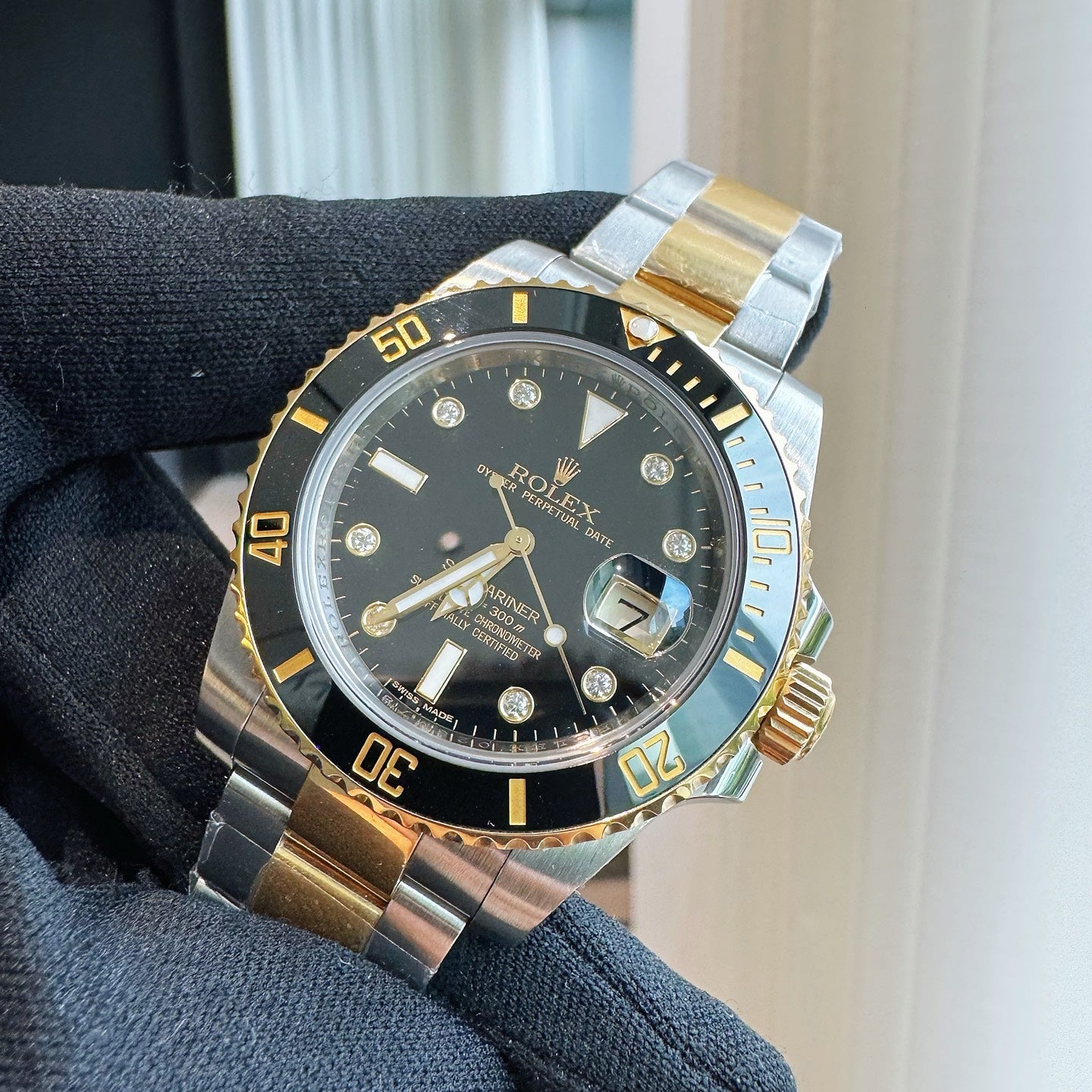 2013 Pre-owned Rolex - 116613LN-0003 Submariner Date Rolesor / Black-Diamond
