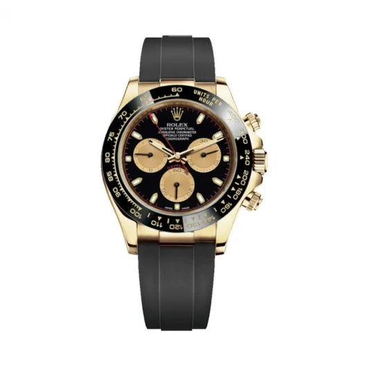 2020 Pre-owned Rolex - 116518LN-0039 Cosmograph Daytona Yellow Gold / Cerachrom / Black / Oysterflex