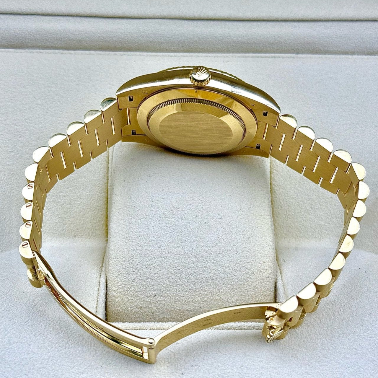 2021 Pre-owned Rolex - 228238-0054 Day-Date 40 Yellow Gold - Fluted / Paved
