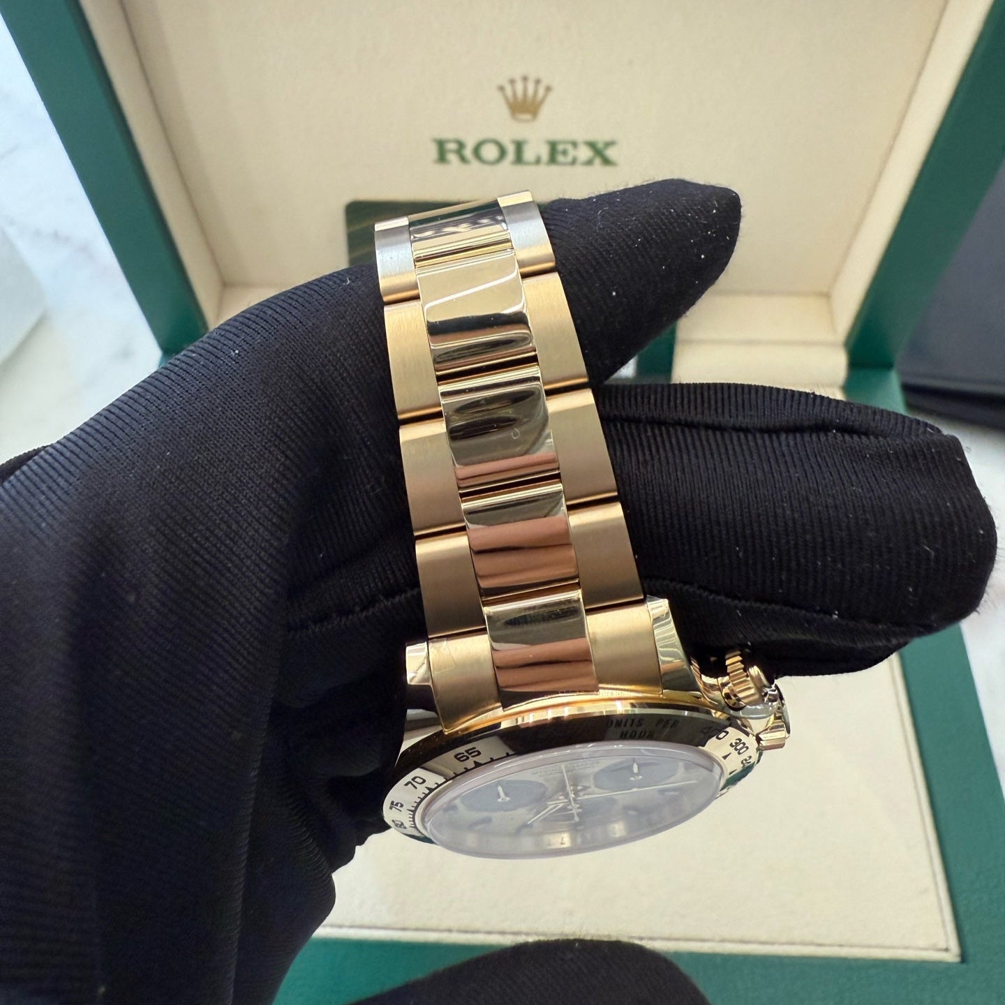 2022 Like New Rolex - 116508-0014 Cosmograph Daytona Yellow Gold / Champagne