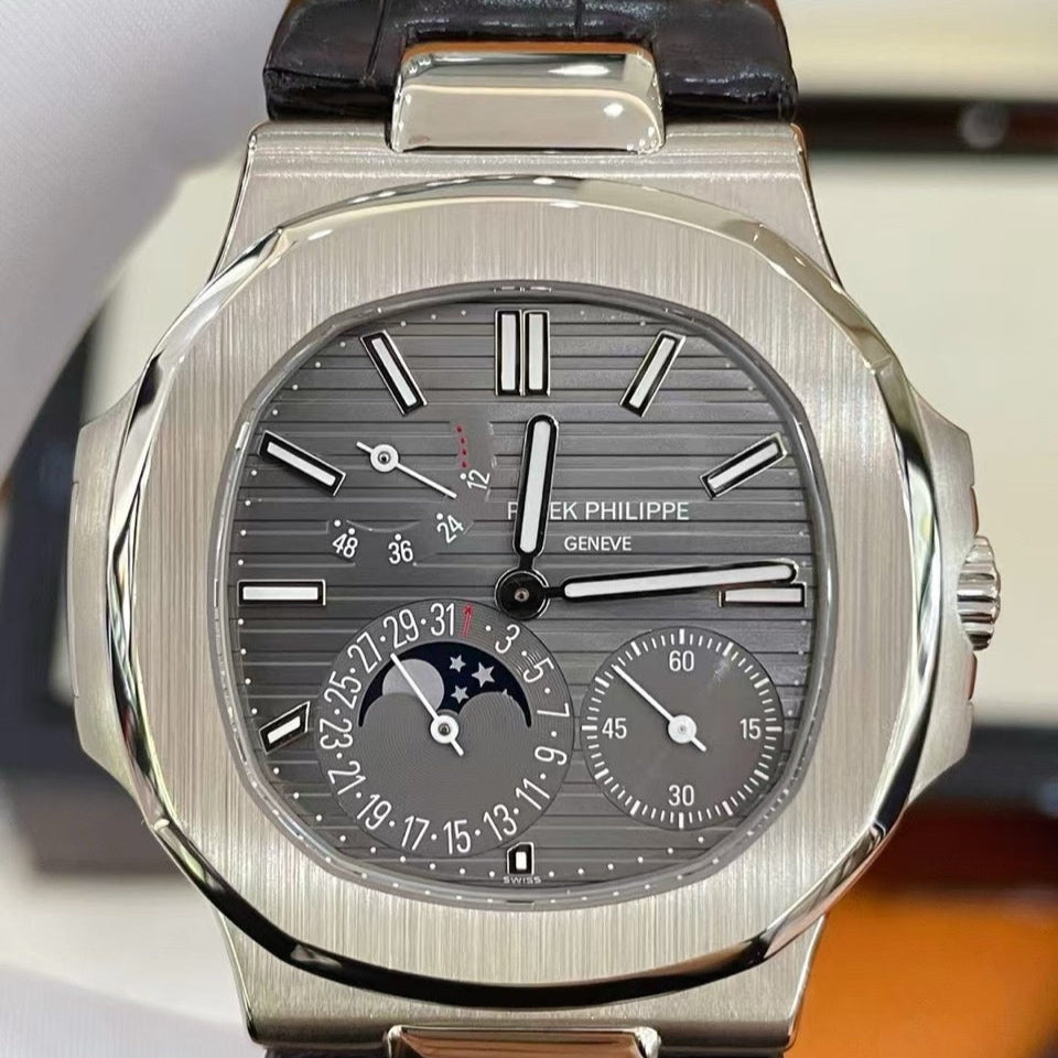 2022 Pre-owned Patek Philippe - 5712G-001 Nautilus 5712 White Gold / Grey