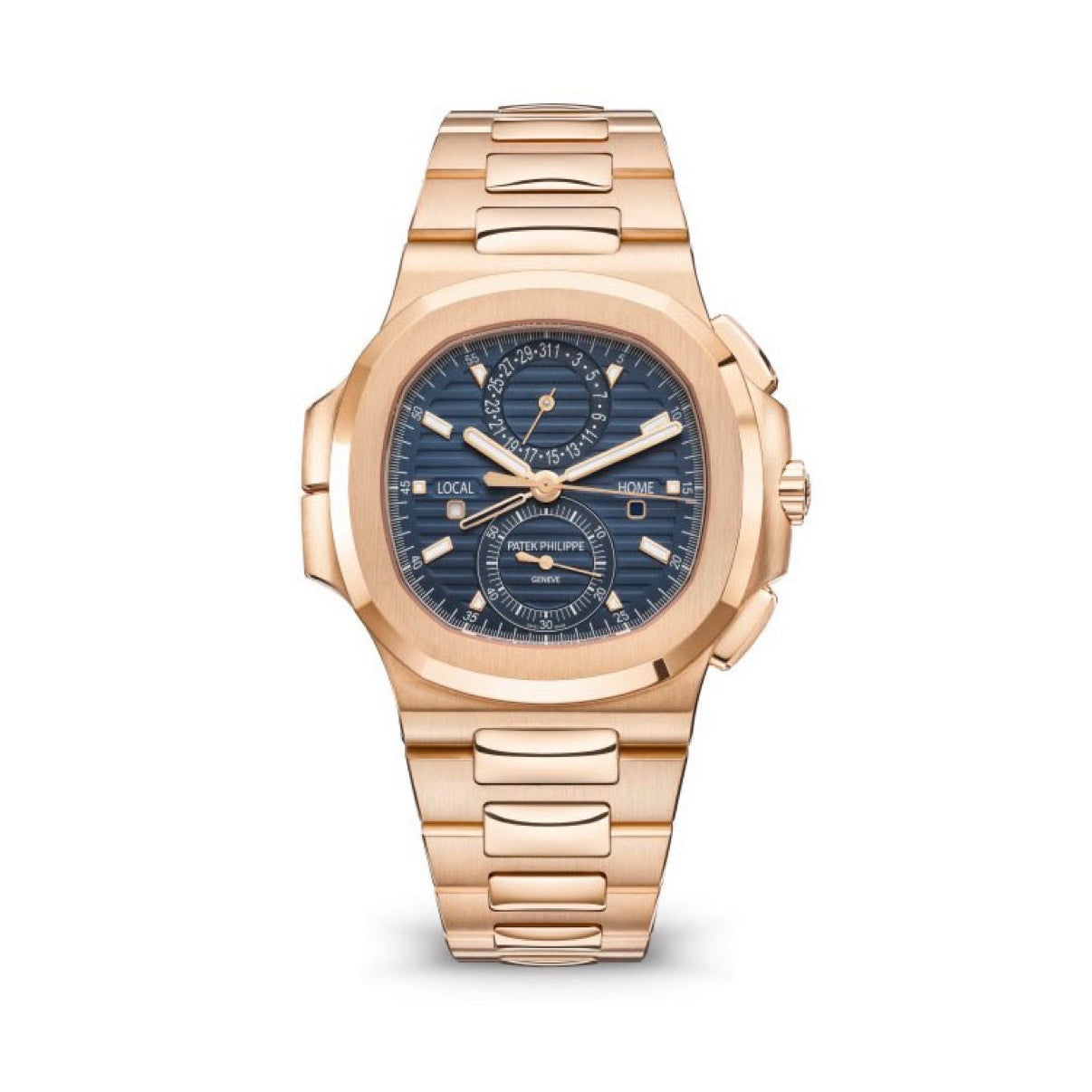 2025 Brand New Patek Philippe - 5990/1R-001 Nautilus Travel Time Rose Gold / Blue