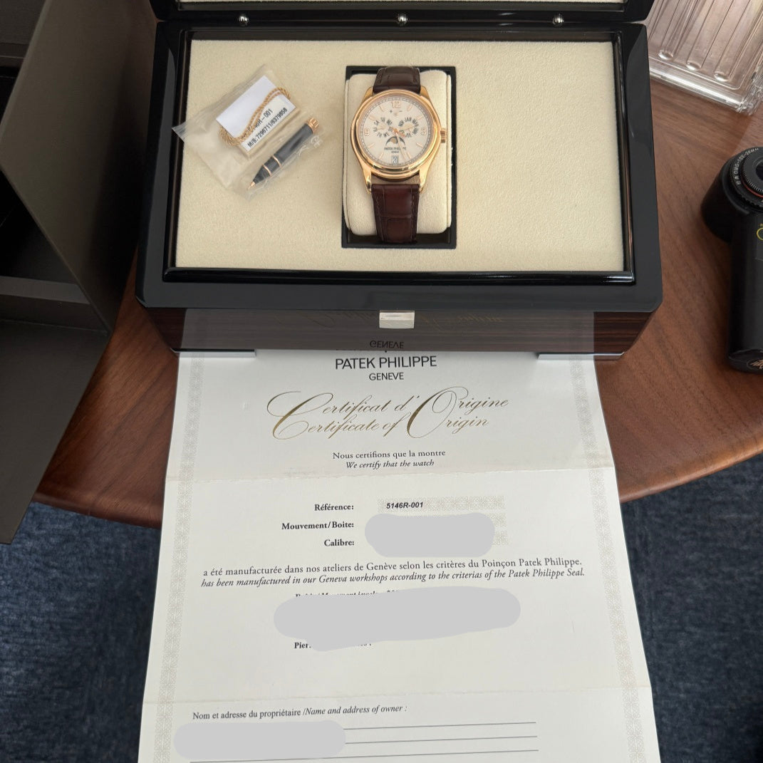 2020 Pre-owned Patek Philippe - 5146R-001 Annual Calendar 5146 Rose Gold / Cream