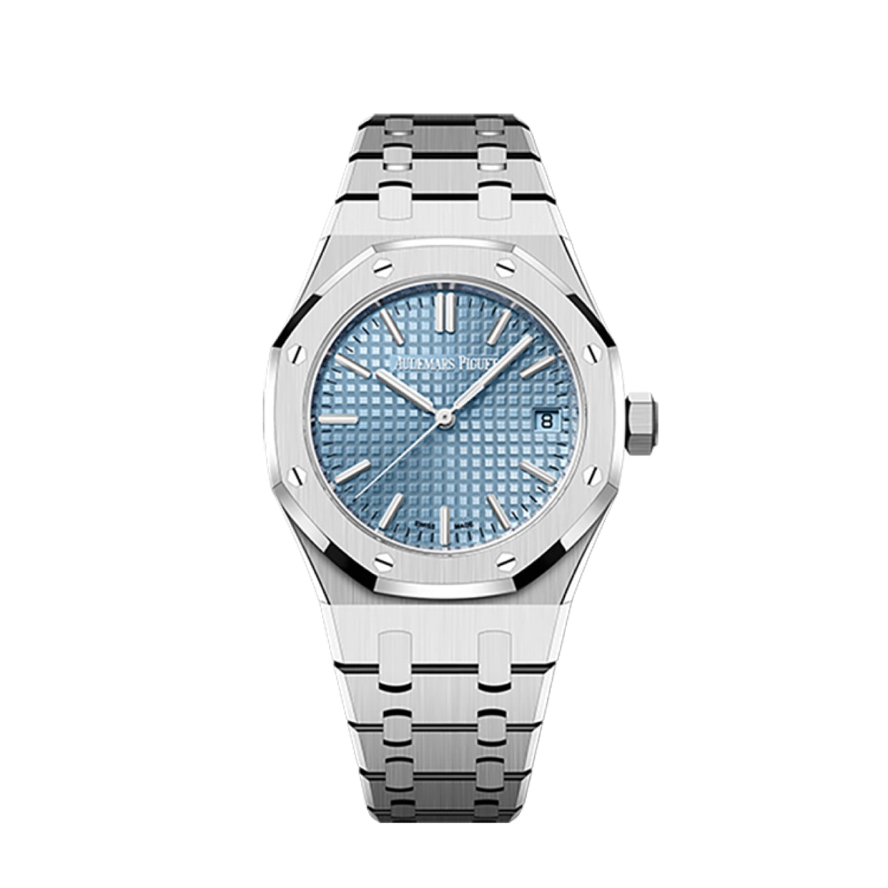 2024 Pre-owned Audemars Piguet - 15550ST.OO.1356ST.08 Royal Oak Selfwinding 37 Stainless Steel / Ice Blue