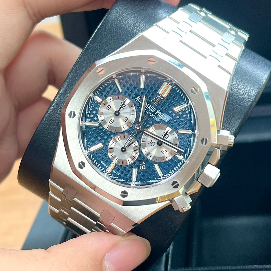 2022 Pre-owned Audemars Piguet - 26331ST.OO.1220ST.01 Royal Oak Chronograph 41 Stainless Steel / Blue