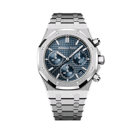 2022 Pre-owned Audemars Piguet - 26240ST.OO.1320ST.01 Royal Oak Chronograph 41 Stainless Steel / Blue / 50th Anniversary