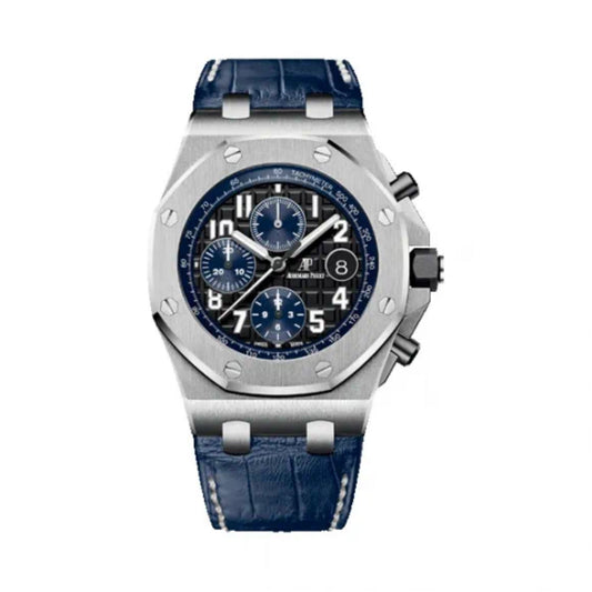Watch ONLY Pre-owned Audemars Piguet - 26470ST.OO.A028CR.01 Royal Oak Offshore 26470 Stainless Steel / Black / Alligator