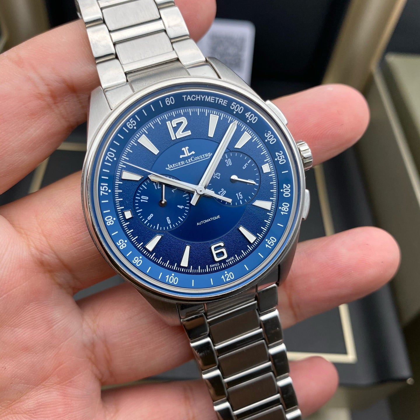 2023 Pre-owned Jaeger-LeCoultre - 9028180 Polaris Chronograph Stainless Steel / Blue / Bracelet