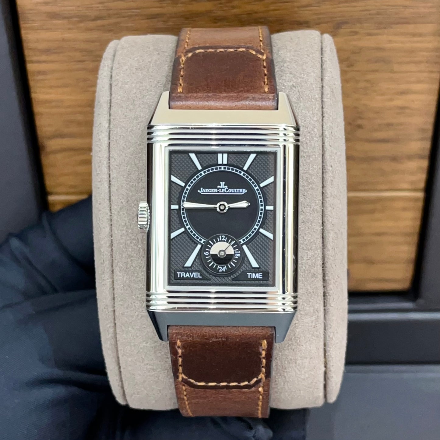 2025 New Jaeger-LeCoultre - 3848422 Reverso Classic Large Duoface Small Seconds Stainless Steel / Silver / Fagliano