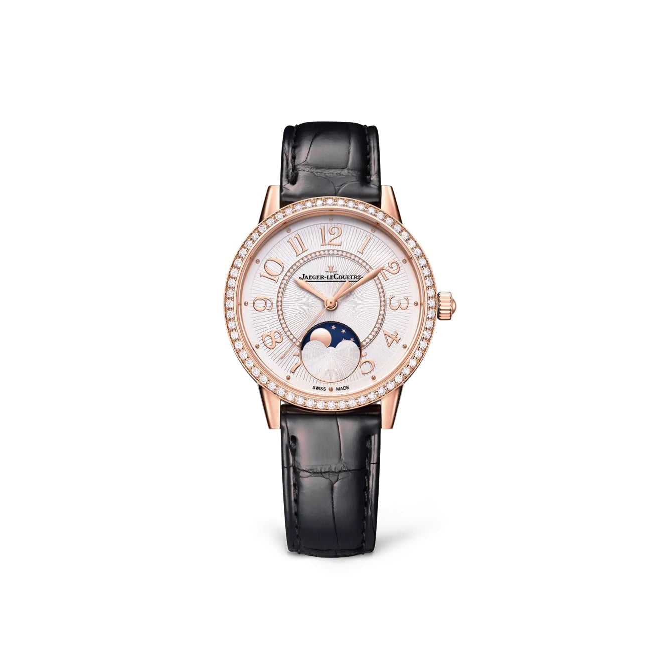 2019 Pre-owned Jaeger-LeCoultre - Q3572430 Rendez-Vous Moon Medium Pink Gold / Diamond / Silver