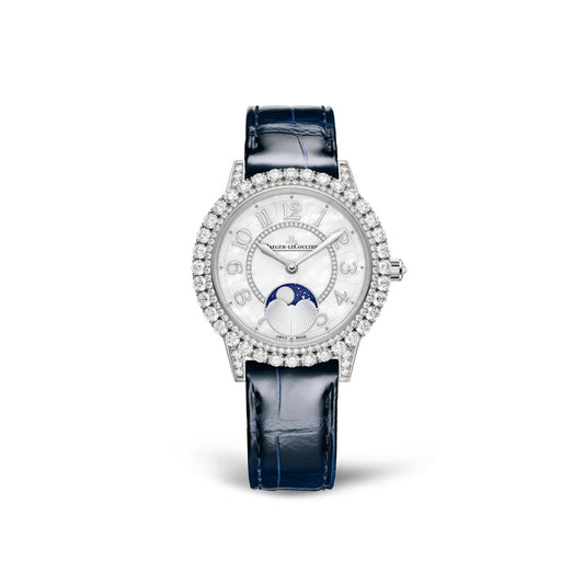 Unknow Pre-owned Jaeger-LeCoultre - Q3523570 Rendez-Vous Dazzling Moon White Gold / MOP / Alligator