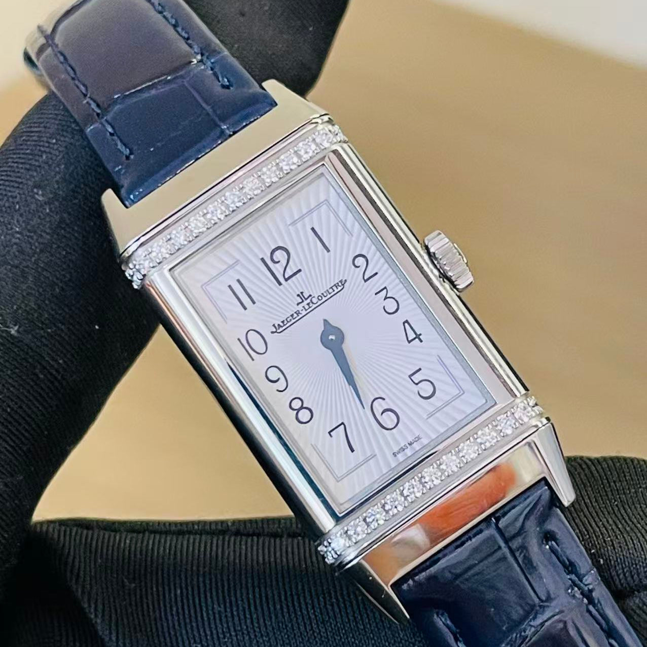 2023 Like New Jaeger-LeCoultre - 3288420 Reverso One Monoface Stainless Steel / Diamond / White / Alligator