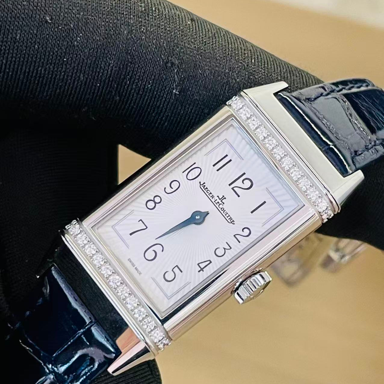 2023 Like New Jaeger-LeCoultre - 3288420 Reverso One Monoface Stainless Steel / Diamond / White / Alligator