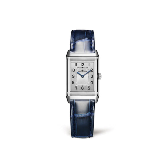 2021 Pre-owned Jaeger-LeCoultre - Q2668432 Reverso Classic Small Duetto Stainless Steel / Silver / Alligator