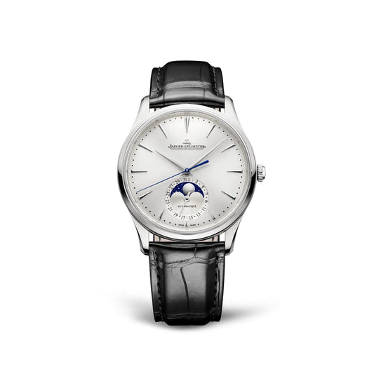 2024 Brand New Jaeger-LeCoultre - Q1368430 Master Ultra Thin Moon Stainless Steel / Silver / Alligator