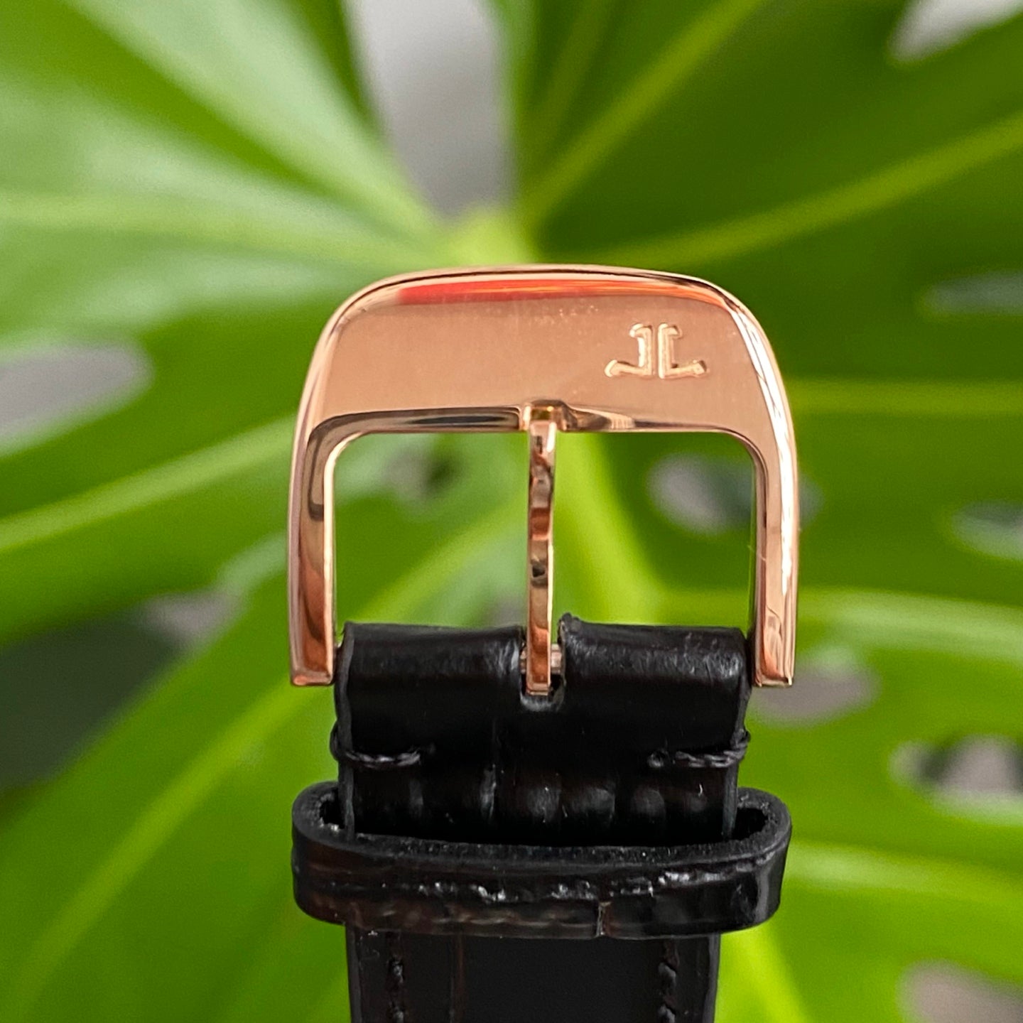 2021 Pre-owned Jaeger-LeCoultre - 1362520 Master Ultra Thin Moon Pink Gold / Eggshell / Alligator