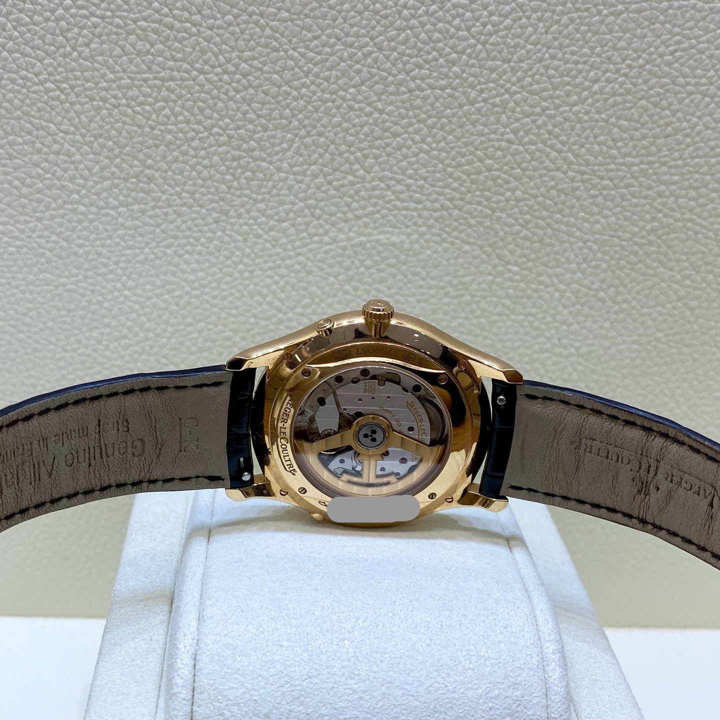 2024 Pre-owned Jaeger-LeCoultre - Q1362511 Master Ultra Thin Moon Pink Gold / Eggshell / Alligator