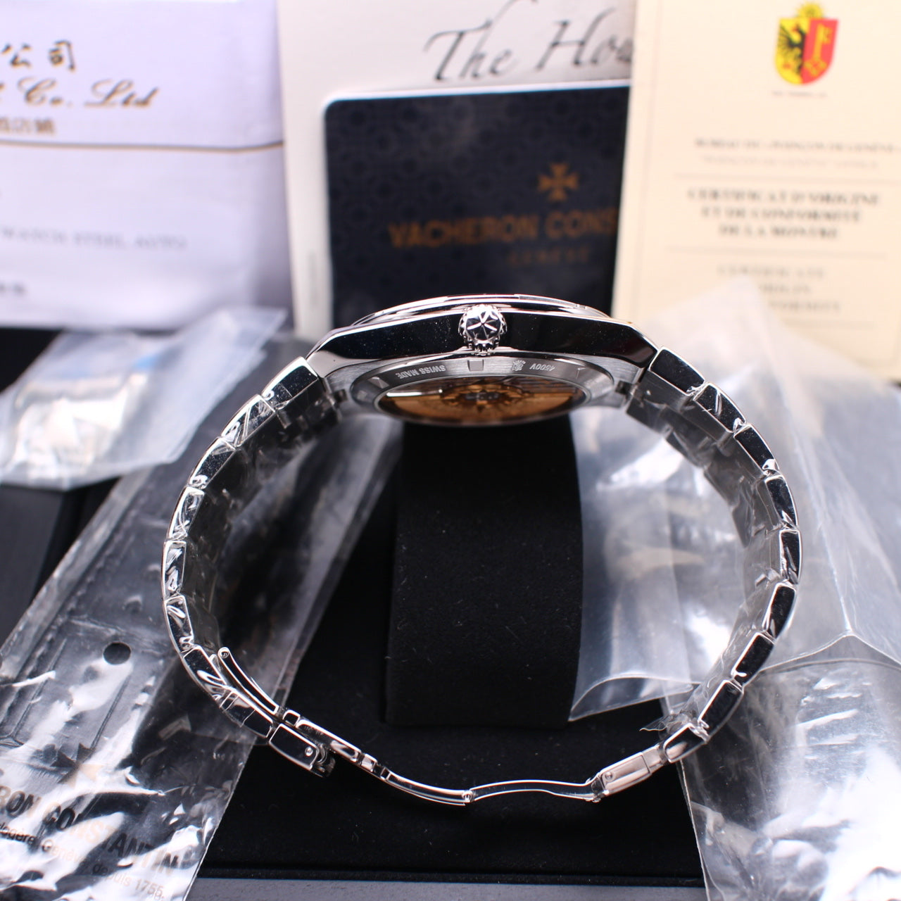 2021 Pre-owned Vacheron Constantin - 4500V/110A-B483 Overseas Date Stainless Steel / Black