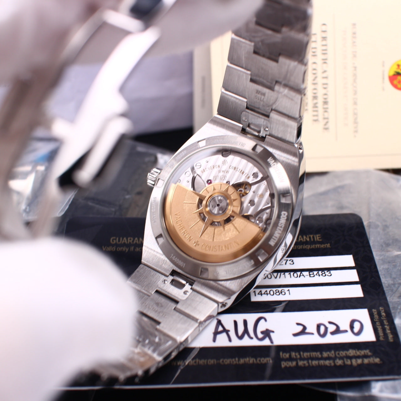 2021 Pre-owned Vacheron Constantin - 4500V/110A-B483 Overseas Date Stainless Steel / Black