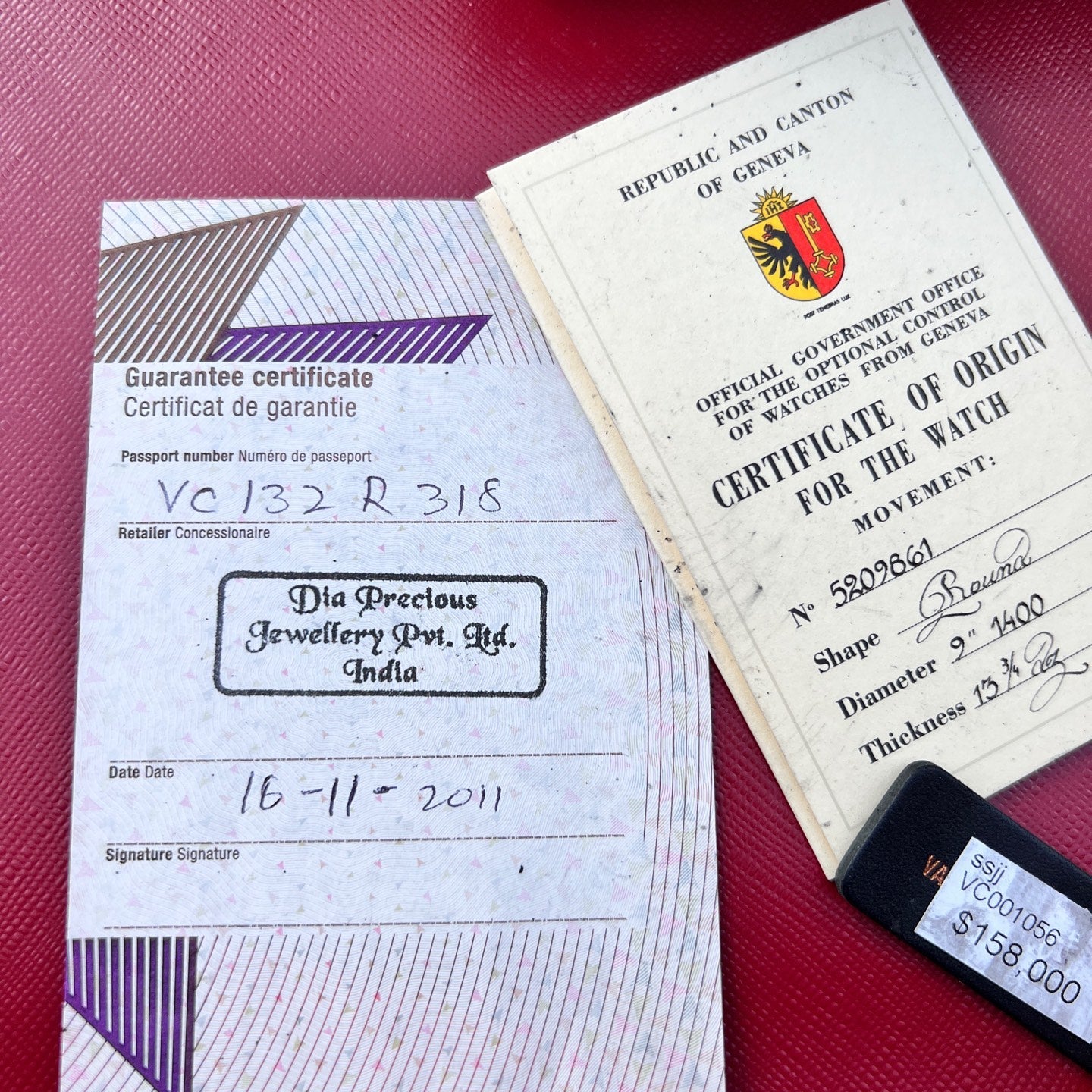 2011 Pre-owned Vacheron Constantin - 81180/000J-9118 Patrimony Contemporaine 40 Manual-Winding Yellow Gold / Silver