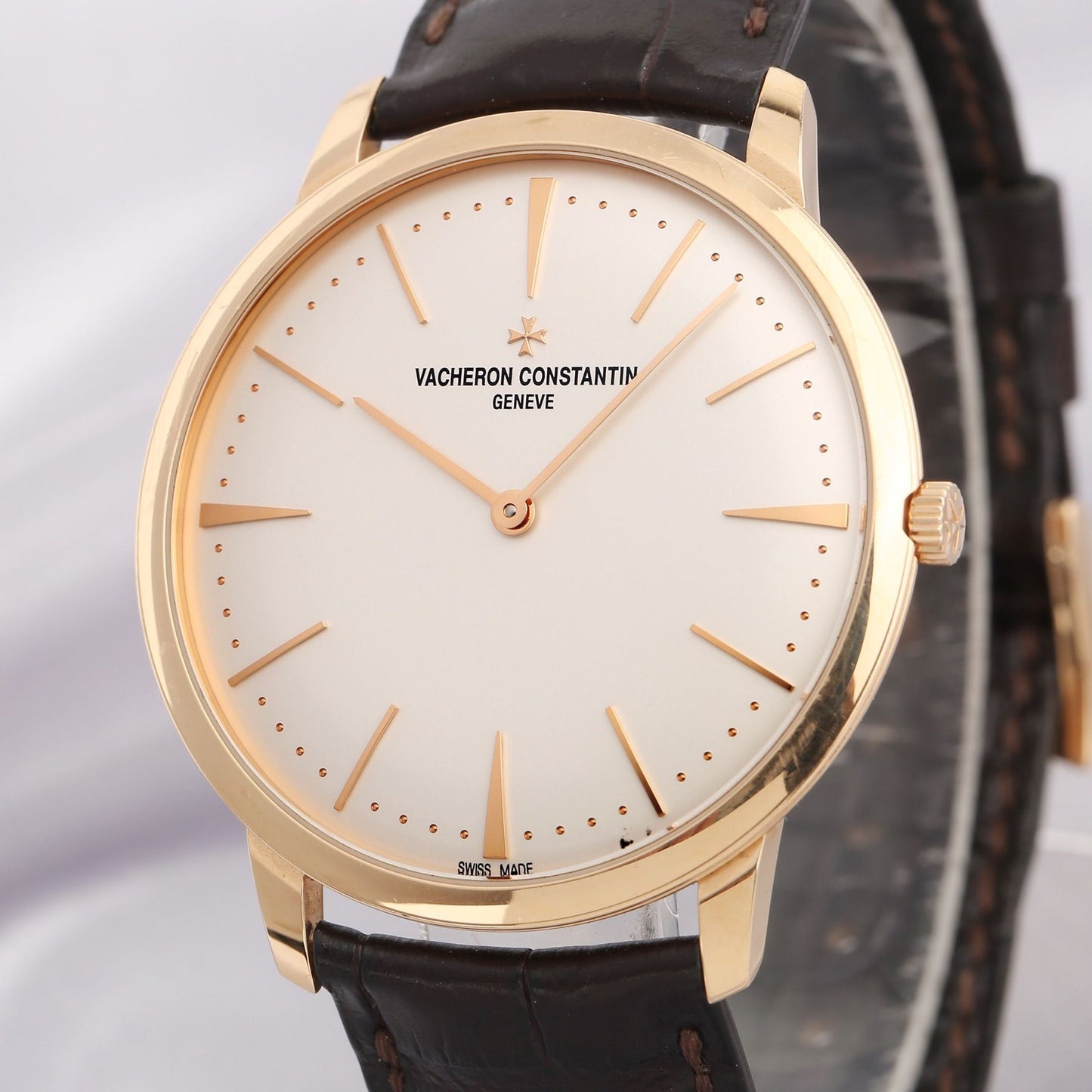 2019 Pre-owned Vacheron Constantin - 81180/000R-9159 Patrimony Contemporaine 40 Manual-Winding / Pink Gold / Silver