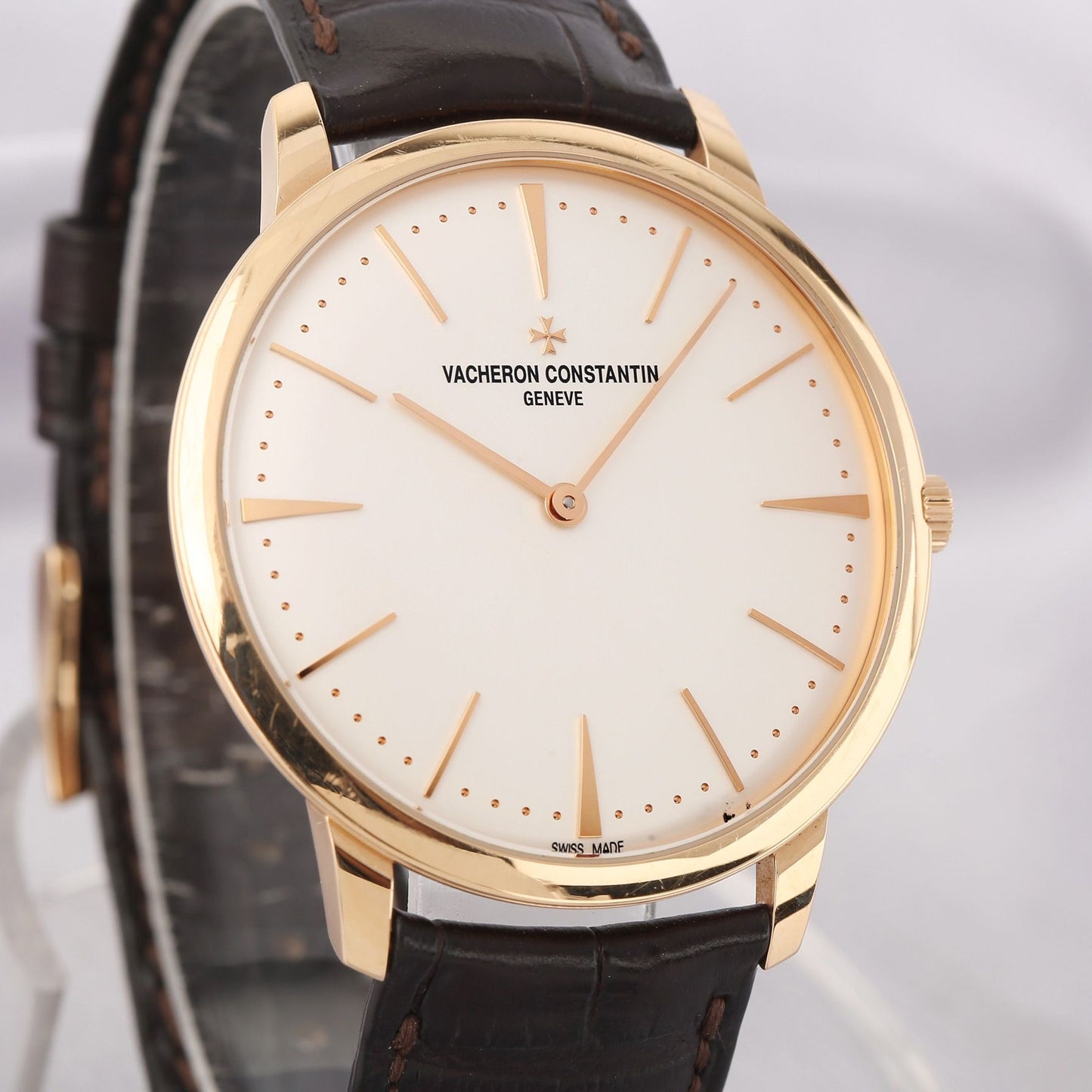 2019 Pre-owned Vacheron Constantin - 81180/000R-9159 Patrimony Contemporaine 40 Manual-Winding / Pink Gold / Silver