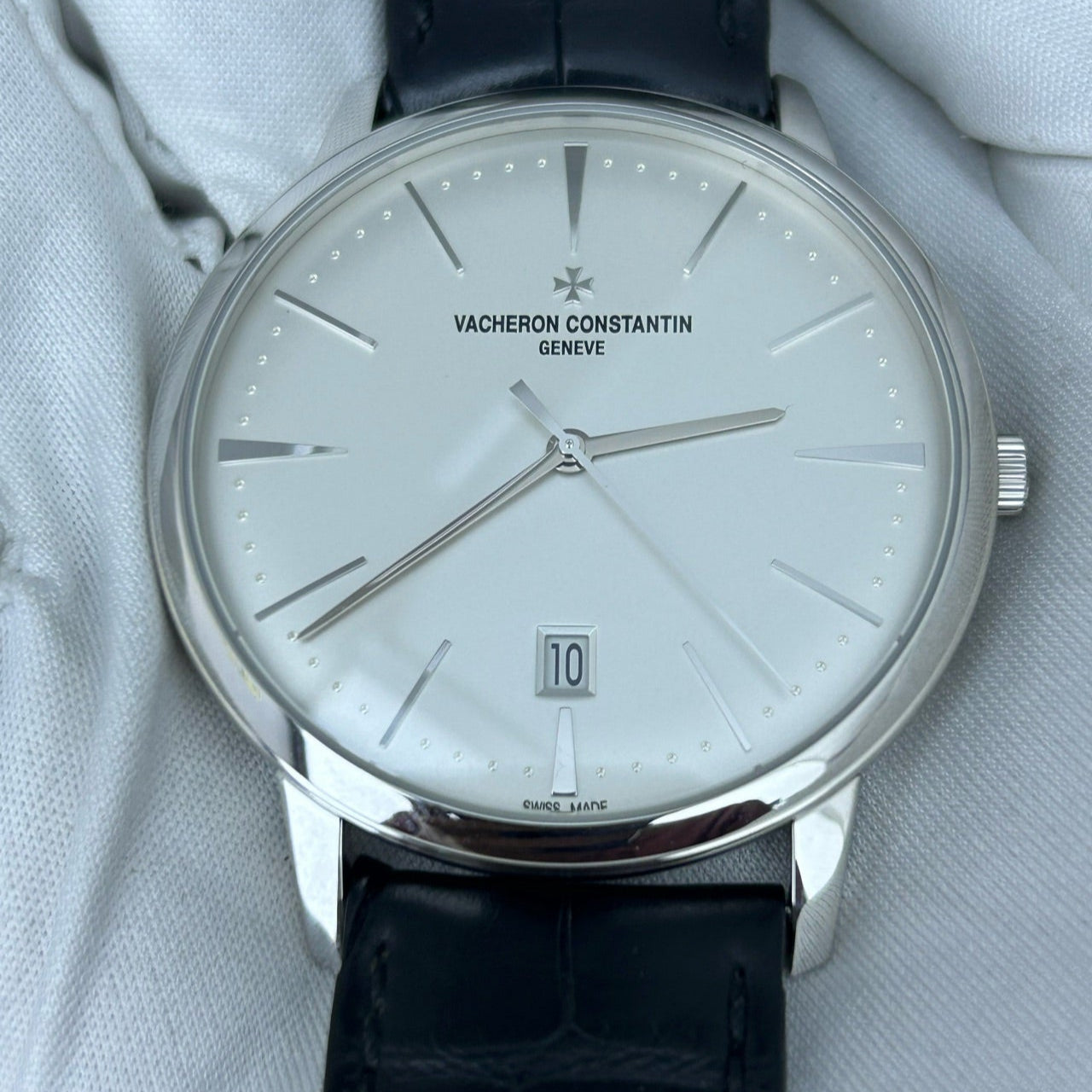 2023 Pre-owned Vacheron Constantin - 85180/000G-9230 Patrimony Contemporaine Self-Winding White Gold / Silver