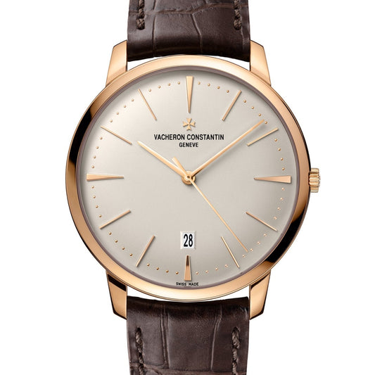 2018 Pre-owned Vacheron Constantin - 85180/000R-9248 Patrimony Contemporaine Self-Winding Pink Gold / Silver