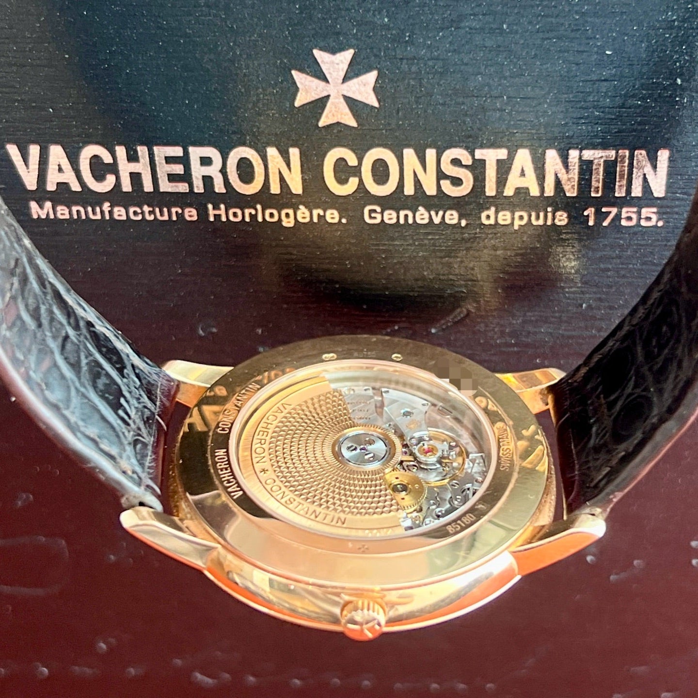 2018 Pre-owned Vacheron Constantin - 85180/000R-9248 Patrimony Contemporaine Self-Winding Pink Gold / Silver