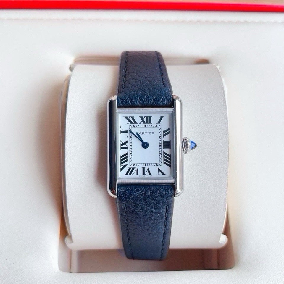 2023 Pre-owned Cartier - WSTA0042 Tank Must Small Quartz Stainless Steel / Silver