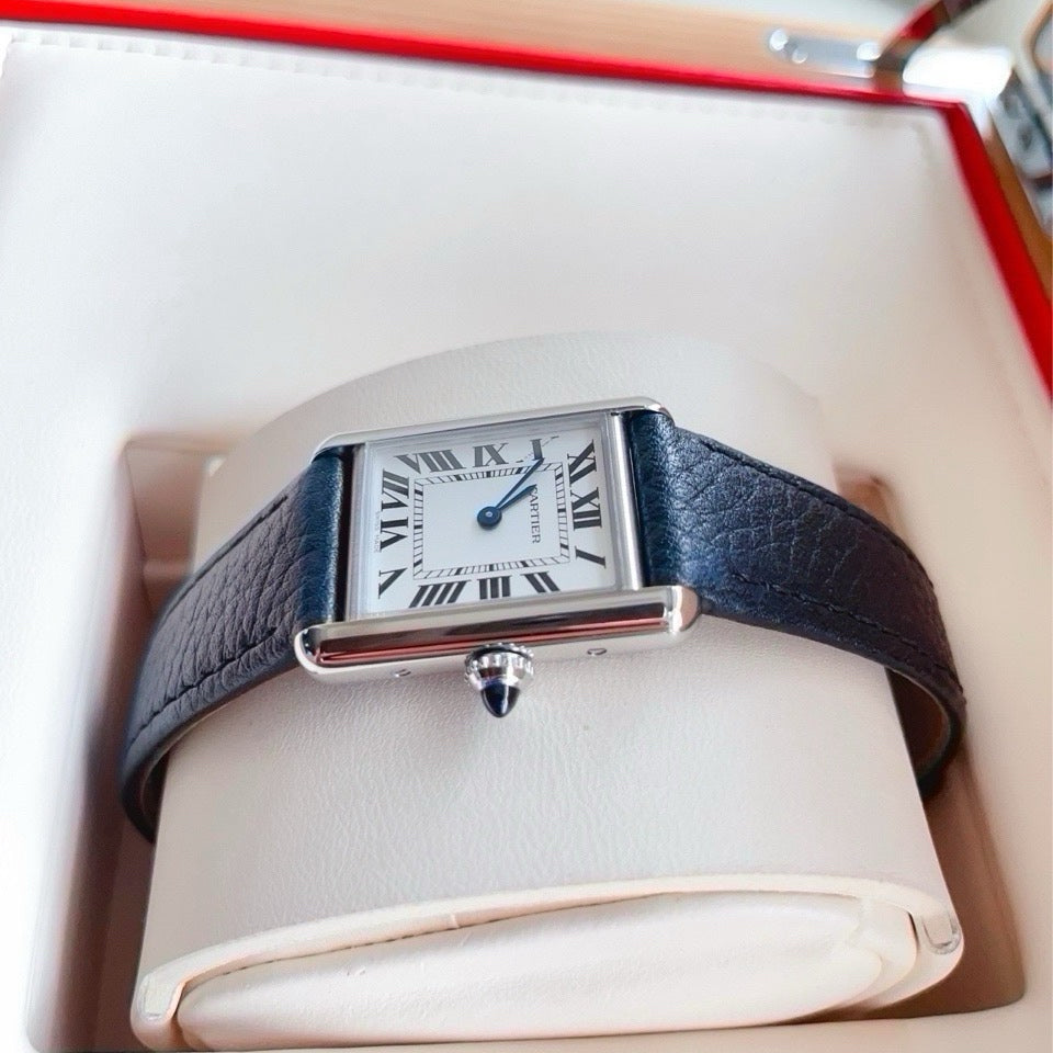 2023 Pre-owned Cartier - WSTA0042 Tank Must Small Quartz Stainless Steel / Silver