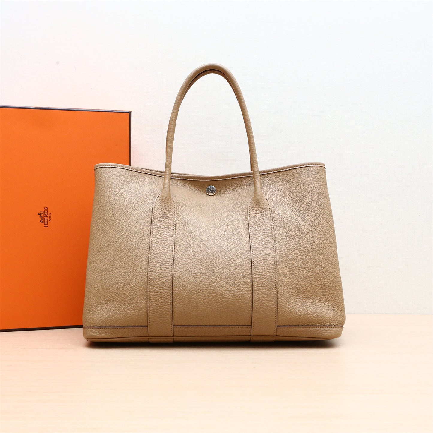 Hermès Garden Party 36 Biscuit (4B) Negonda Palladium Hardware
