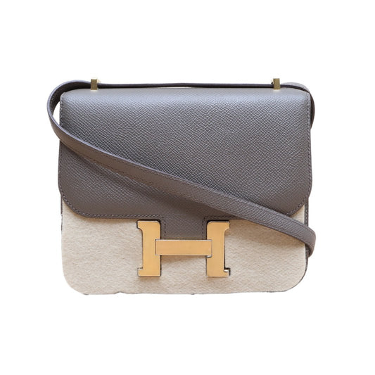 Hermès Constance 19 Etain (8F) Epsom Gold Hardware