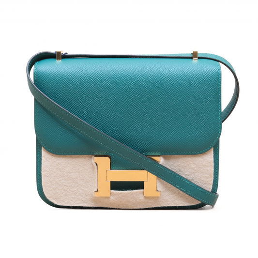 Hermès Constance 19 Malachite (Z6) Epsom Gold Hardware