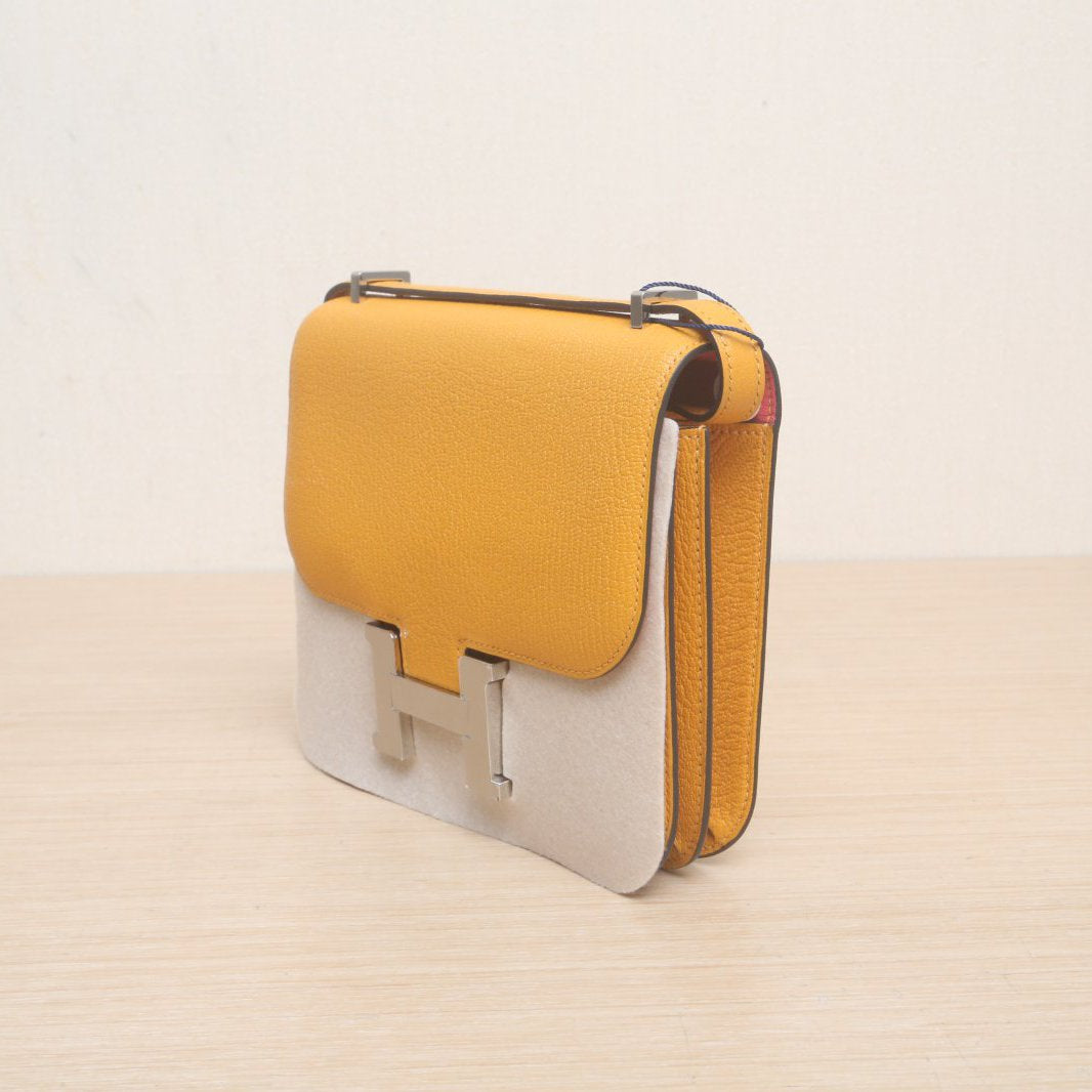 Hermès Constance 19 Moutarde (9U) Epsom Palladium Hardware
